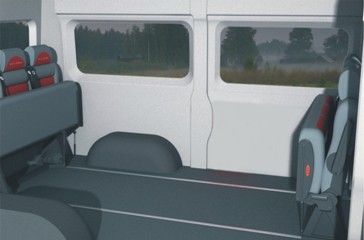 Трансформируемый салон микроавтобуса в грузовой фургон