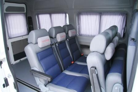 фотографии микроавтобуса с салоном-трансформером Ривьера 9 мест. Грузопассажирский вариант комби
